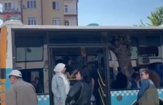 Yolcularla tartışan otobüs şoförü isyan etti,...