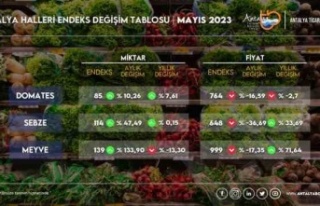 Antalya'da sebze fiyatlarında yüzde 36,69 düşüş