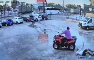 Sosyal medya için ATV ile drift videosu çektiler,...