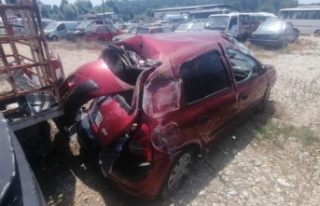 Ağaca çarpan otomobilin sürücüsü yaralandı