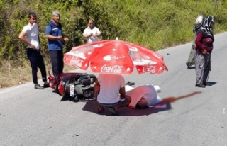 Alanya’da feci kaza! Plaj şemsiyesi ile korudular