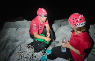 Antik kentte mahsur kalan şahıs kurtarıldı