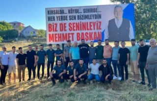 Çamlıcalı gençlerden Mehmet Şahin'e destek