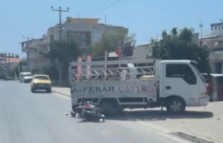 Gazipaşa'da meydana gelen kazada motosiklet...