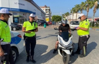 Gazipaşa’da polisten kask denetimi