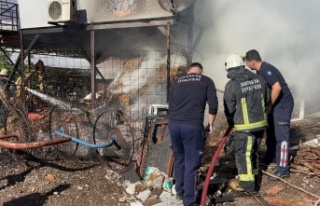 Saman balyası yangını