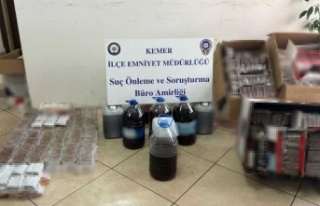 Antalya'da kaçak tütün ve sahte alkol operasyonu:...