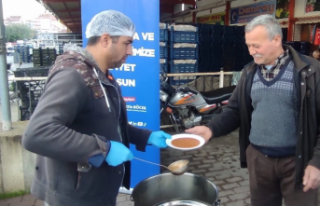 Alanya’da hal esnafına çorba ikramı