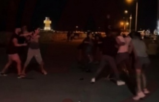 Alanya'da sokakta tekme tokat kavga