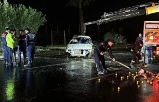 Alanya'da tünelde korkutan kaza