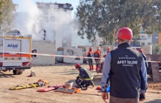 Alanya'da deprem tatbikatı