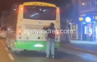 Alanya'da gencin tehlikeli yolculuğu