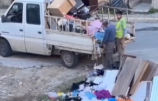 Alanya'da sokağa çöpü böyle bırakıp kaçtılar