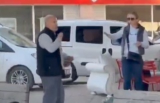 Kadını sokakta darpetmeye kalktı