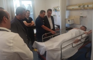 Kaymakamdan yaralılara geçmiş olsun ziyareti