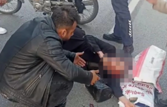 Alanya’da eteği motosiklete dolanan kadın yaralandı
