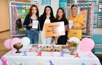 Kansere dikkat çekmek için stant açıldı