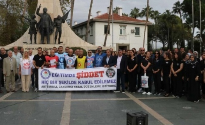 Alanya'da öğretmene saldırıya ortak tepki