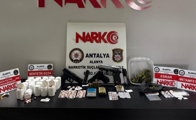 Alanya'da 45 adrese narkotik baskını