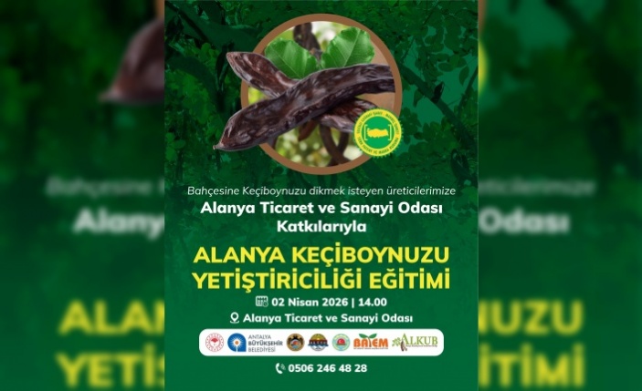 Alanya'da üreticiye Keçiboynuzu yetiştiriciliği eğitimi