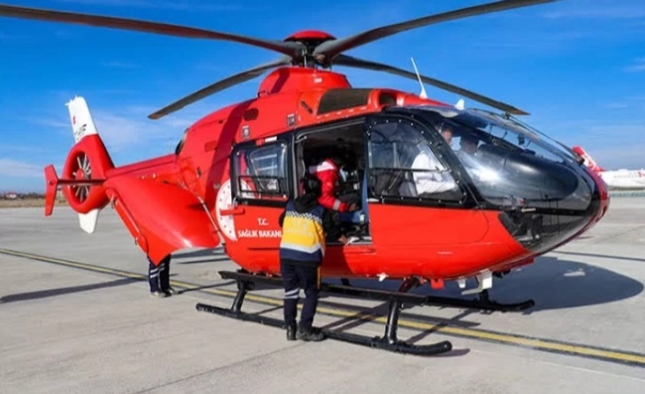 Alanya'da intihar eden çocuğa ambulans helikopter