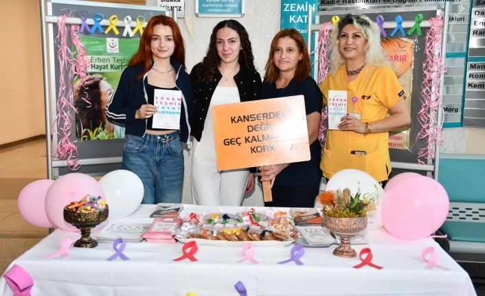 Kansere dikkat çekmek için stant açıldı