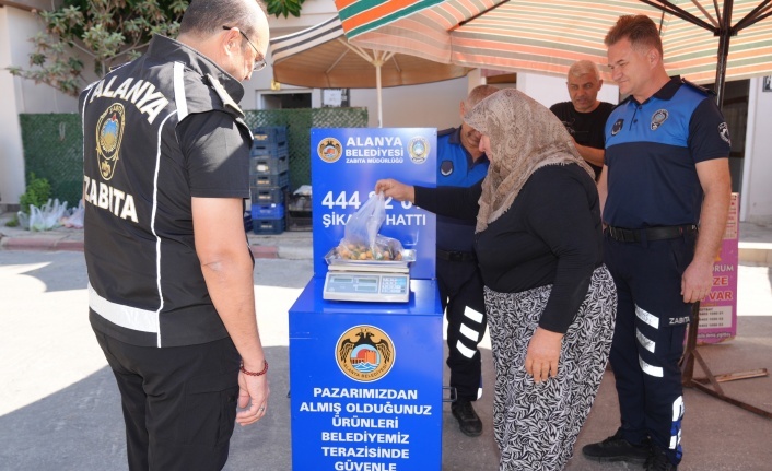 Alanya Belediyesi pazarlarda “güven terazisi” uygulaması başlattı!