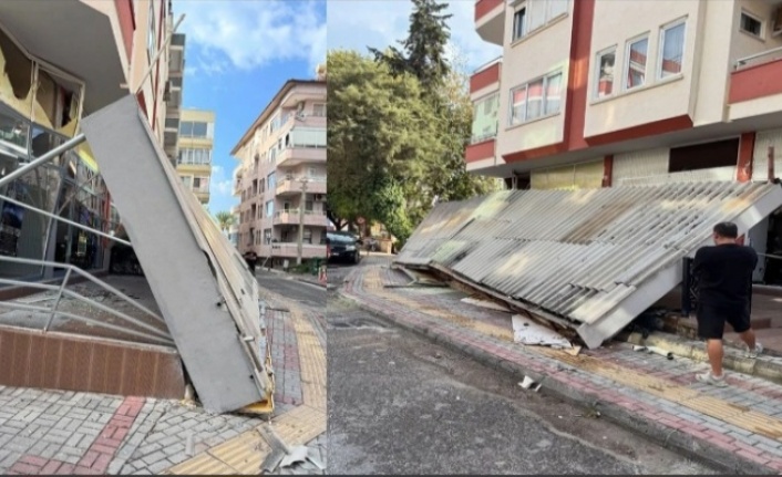 Alanya'da sundurma ve korkuluklar çöktü